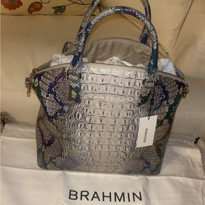 New Brahmin bag with tags! Large duxbury satchel -spellbound ombre melbourne